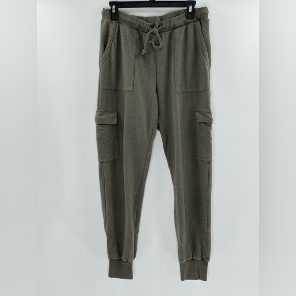 Lulus Casual Cargo Jogger Dance Sweat Track Pants, Dark Olive Green, Size M - Picture 4 of 11